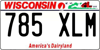 WI license plate 785XLM