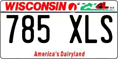 WI license plate 785XLS