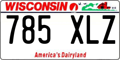 WI license plate 785XLZ