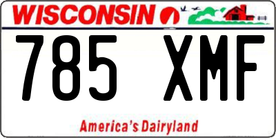 WI license plate 785XMF