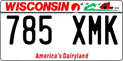 WI license plate 785XMK