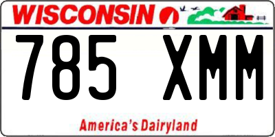 WI license plate 785XMM