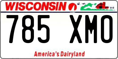 WI license plate 785XMO