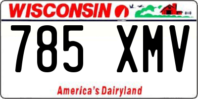 WI license plate 785XMV