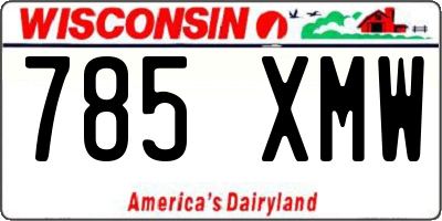 WI license plate 785XMW