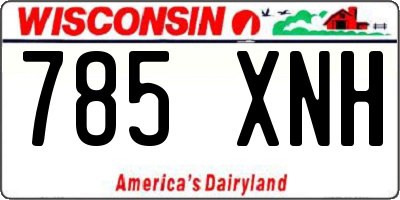 WI license plate 785XNH