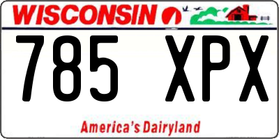 WI license plate 785XPX