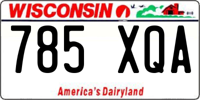WI license plate 785XQA