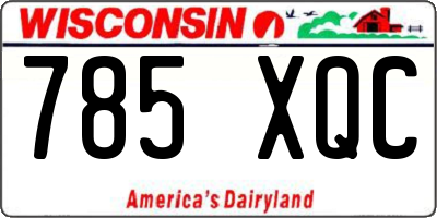 WI license plate 785XQC