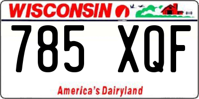WI license plate 785XQF