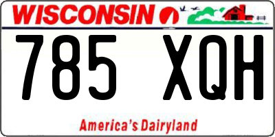 WI license plate 785XQH