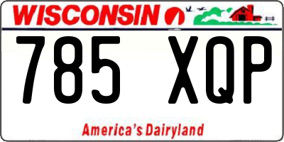 WI license plate 785XQP