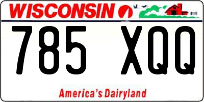 WI license plate 785XQQ