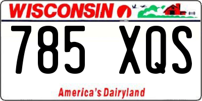 WI license plate 785XQS