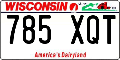 WI license plate 785XQT