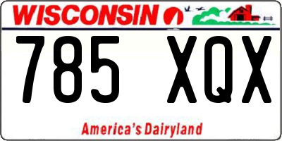 WI license plate 785XQX