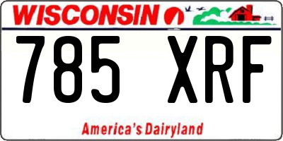 WI license plate 785XRF