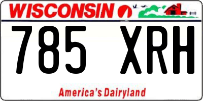 WI license plate 785XRH
