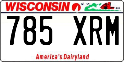 WI license plate 785XRM