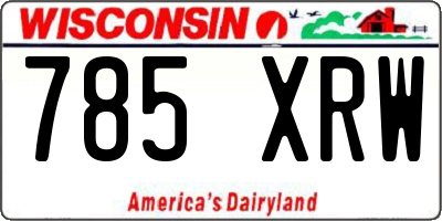 WI license plate 785XRW