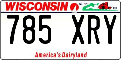 WI license plate 785XRY