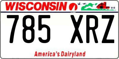 WI license plate 785XRZ