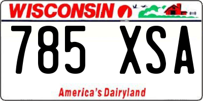 WI license plate 785XSA