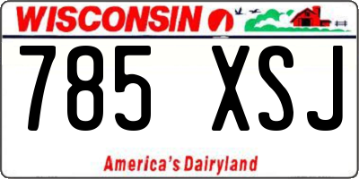 WI license plate 785XSJ