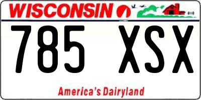 WI license plate 785XSX