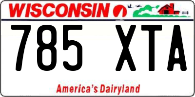 WI license plate 785XTA