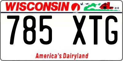 WI license plate 785XTG