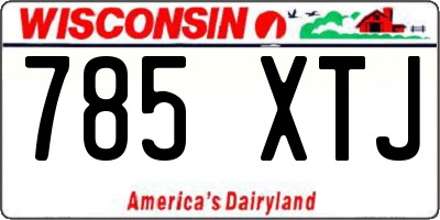 WI license plate 785XTJ