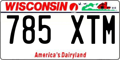 WI license plate 785XTM