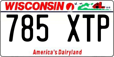 WI license plate 785XTP
