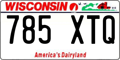WI license plate 785XTQ