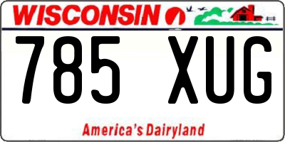 WI license plate 785XUG