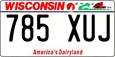 WI license plate 785XUJ