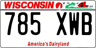 WI license plate 785XWB