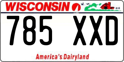 WI license plate 785XXD