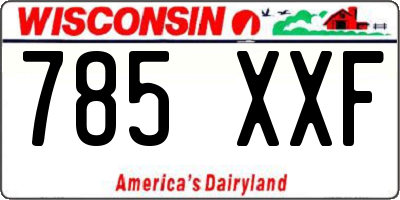 WI license plate 785XXF