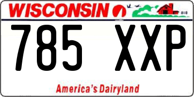 WI license plate 785XXP