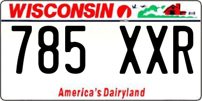 WI license plate 785XXR