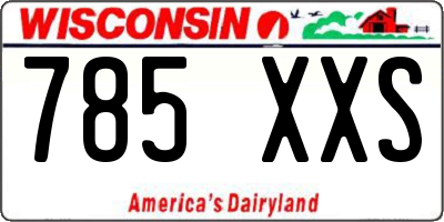 WI license plate 785XXS