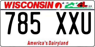 WI license plate 785XXU