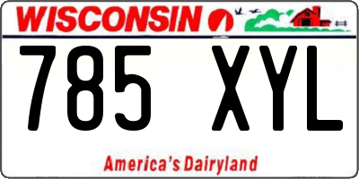WI license plate 785XYL