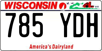 WI license plate 785YDH