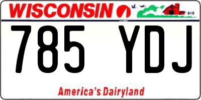 WI license plate 785YDJ