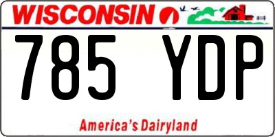 WI license plate 785YDP