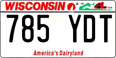 WI license plate 785YDT