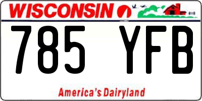WI license plate 785YFB